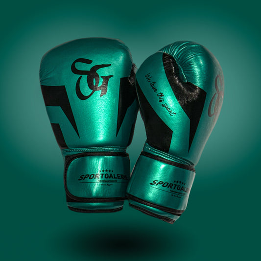 Sport Galerie Boxhandschuhe für Kampfsport Grün Schwarz/Gelb Schwarz
