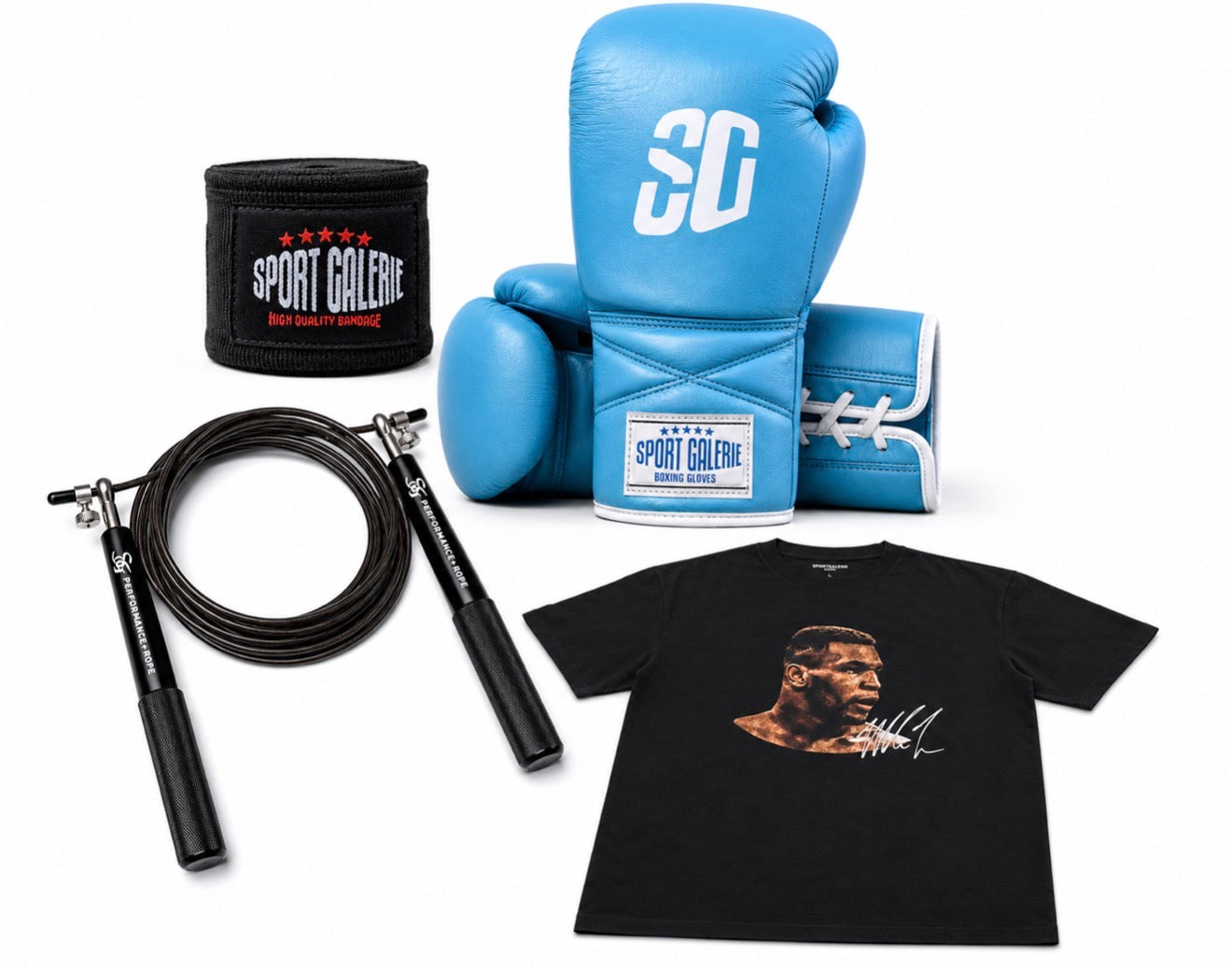 Bundle Starter Paket Kampfsport inkl. Handschuhe,Mundschutz,Springseil,Oversized T-Shirt