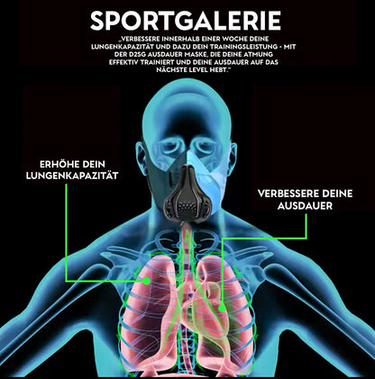 D2SG Ausdauer Maske Extra für Ausdauer Sportler